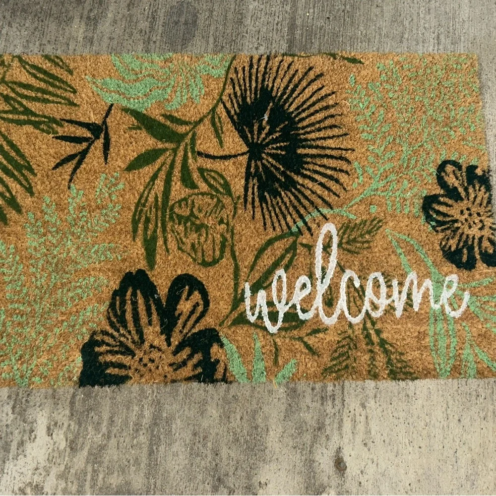 Flowers Welcome Doormat